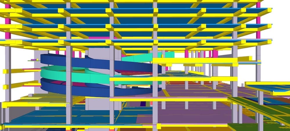 vdc rendering concrete parking garage